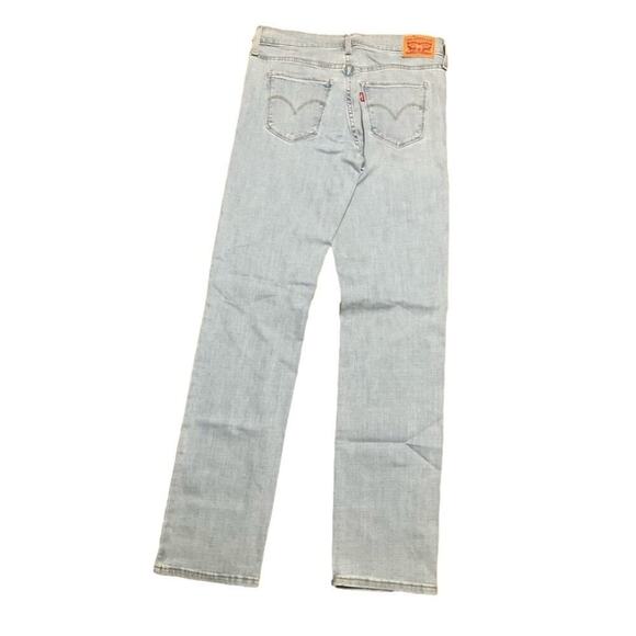 Levi's Ladies 314 Jeans Stretch Shaping Straight Tummy Slim Cuff 29 X 32 NWT - Picture 4 of 13